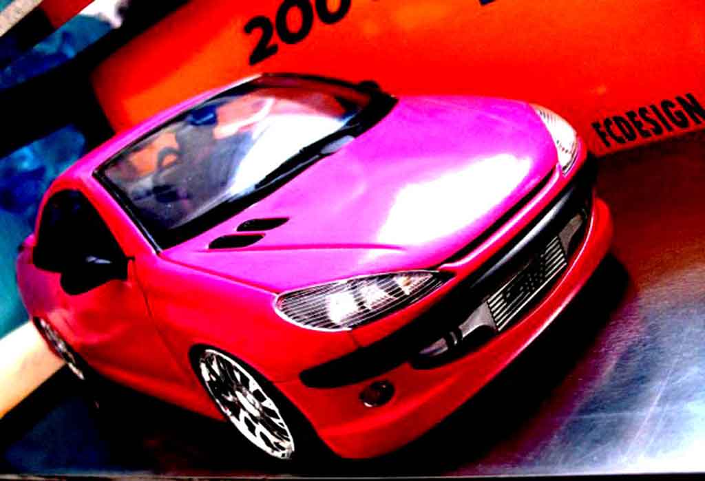 Peugeot 206 CC pink satine jantes bbs 1/18 Gate