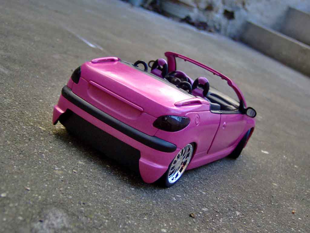 Peugeot 206 CC pink satine jantes bbs 1/18 Gate
