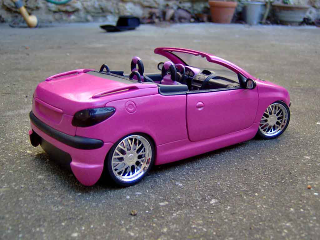 Peugeot 206 CC pink satine jantes bbs 1/18 Gate
