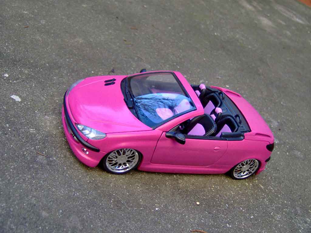 Peugeot 206 CC pink satine jantes bbs 1/18 Gate