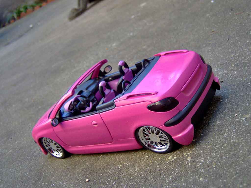 Peugeot 206 CC pink satine jantes bbs 1/18 Gate