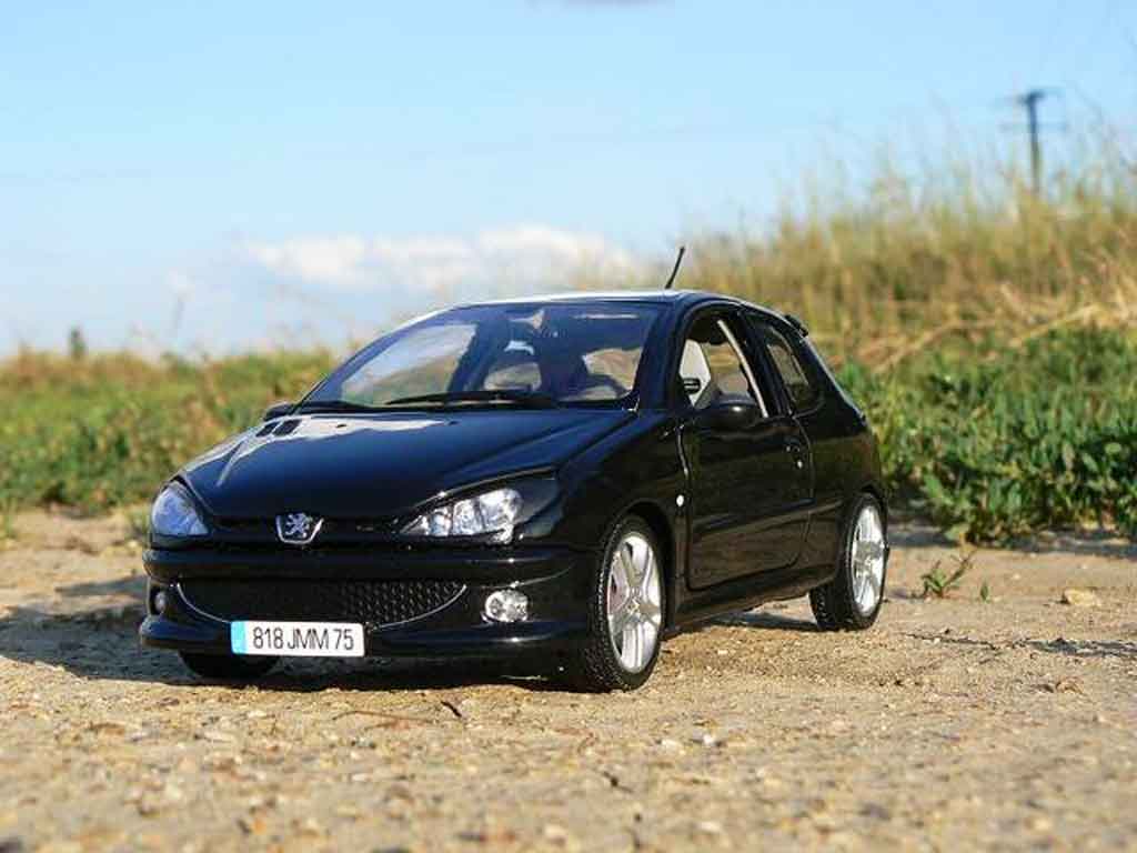 Peugeot 206 RC black preparation esquiss auto tuning 1/18 Norev