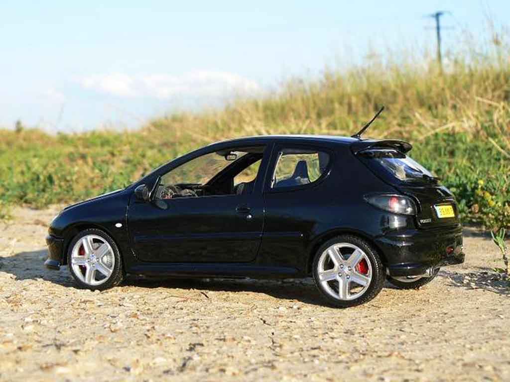 Peugeot 206 RC black preparation esquiss auto tuning 1/18 Norev