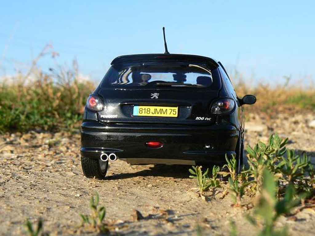Peugeot 206 RC black preparation esquiss auto tuning 1/18 Norev