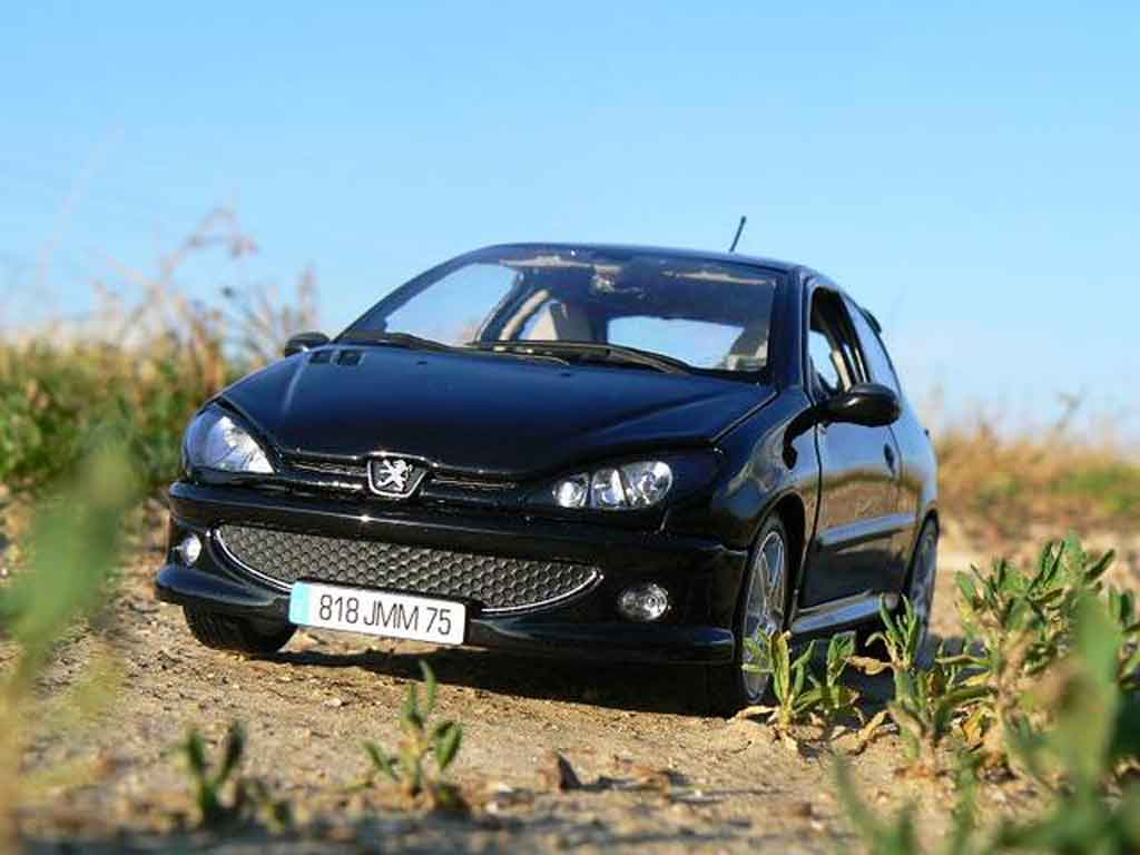 Peugeot 206 RC 1/18 Norev RC black preparation esquiss auto tuning diecast model cars