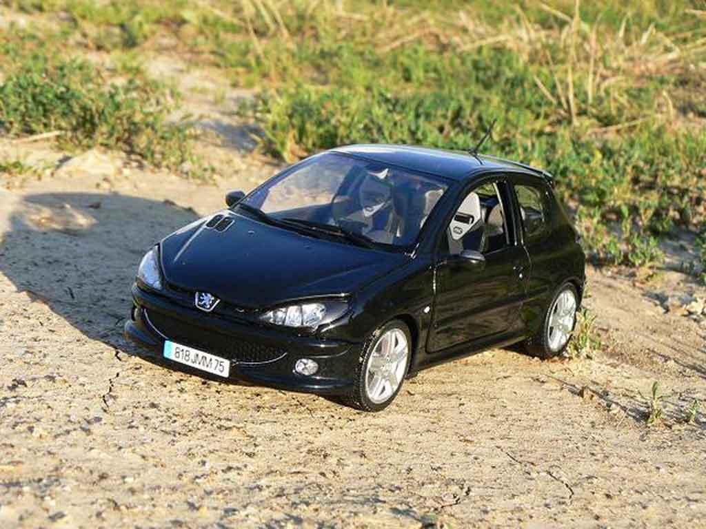Peugeot 206 RC black preparation esquiss auto tuning 1/18 Norev