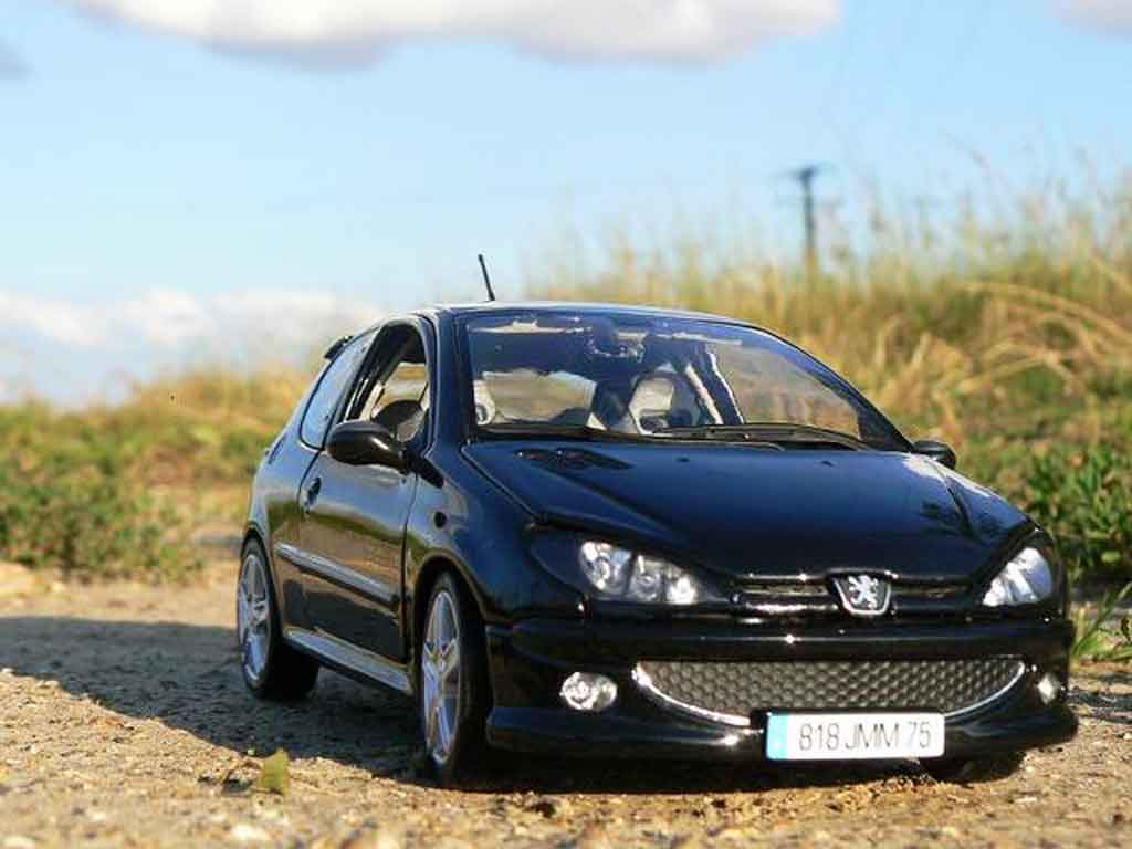Peugeot 206 RC black preparation esquiss auto tuning 1/18 Norev