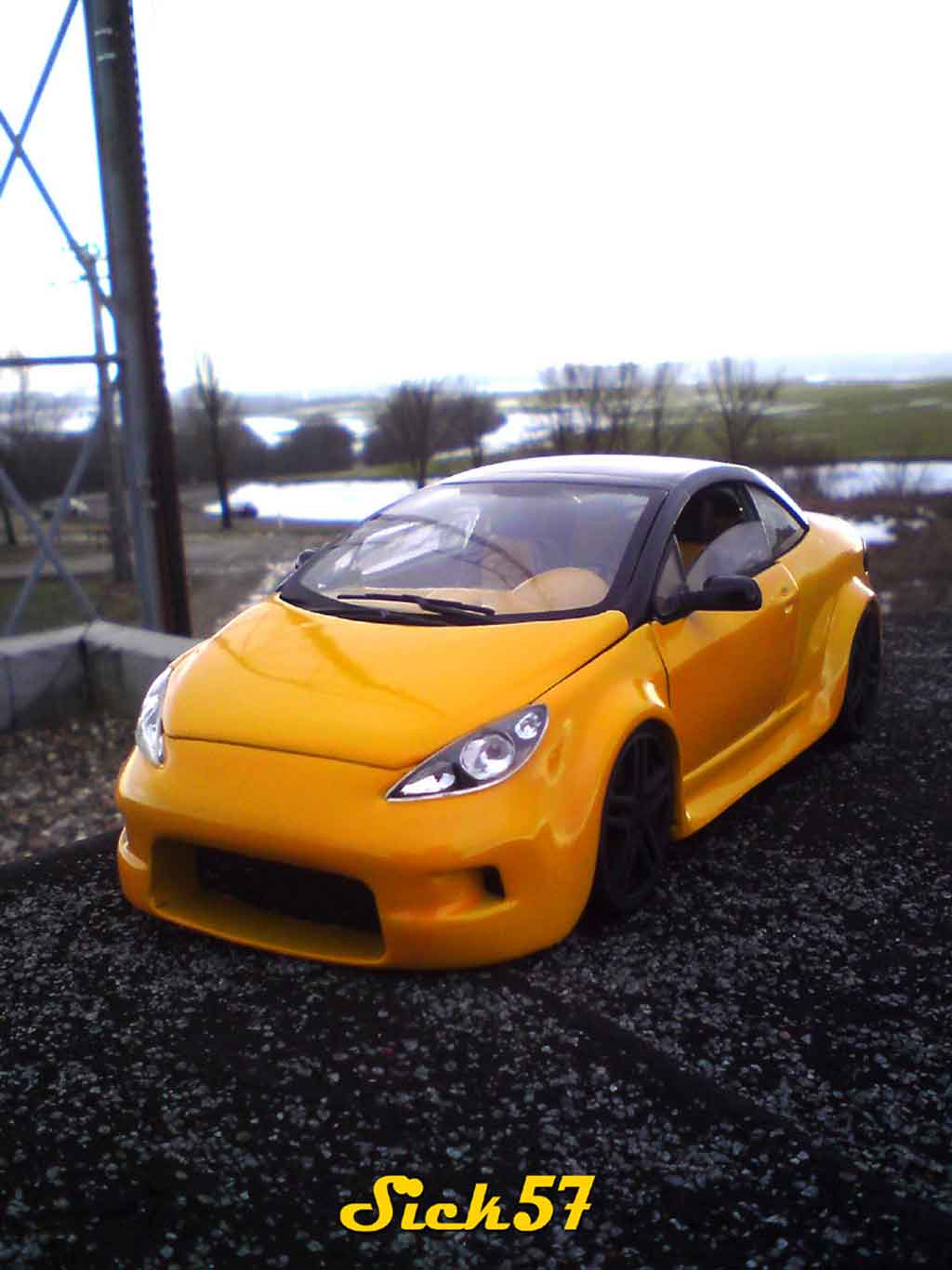 Peugeot 307 CC show car yellow 1/18 Solido