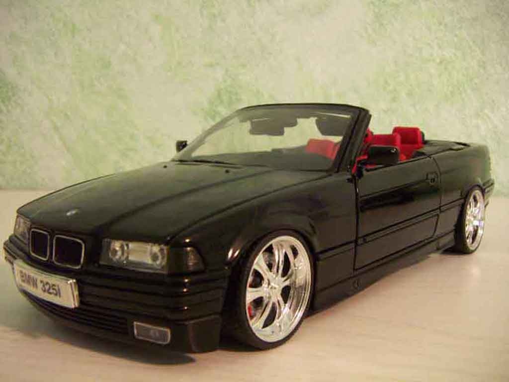 Bmw 325 E36 1/18 Maisto E36 cabriolet black jantes 18 pouces diecast model cars