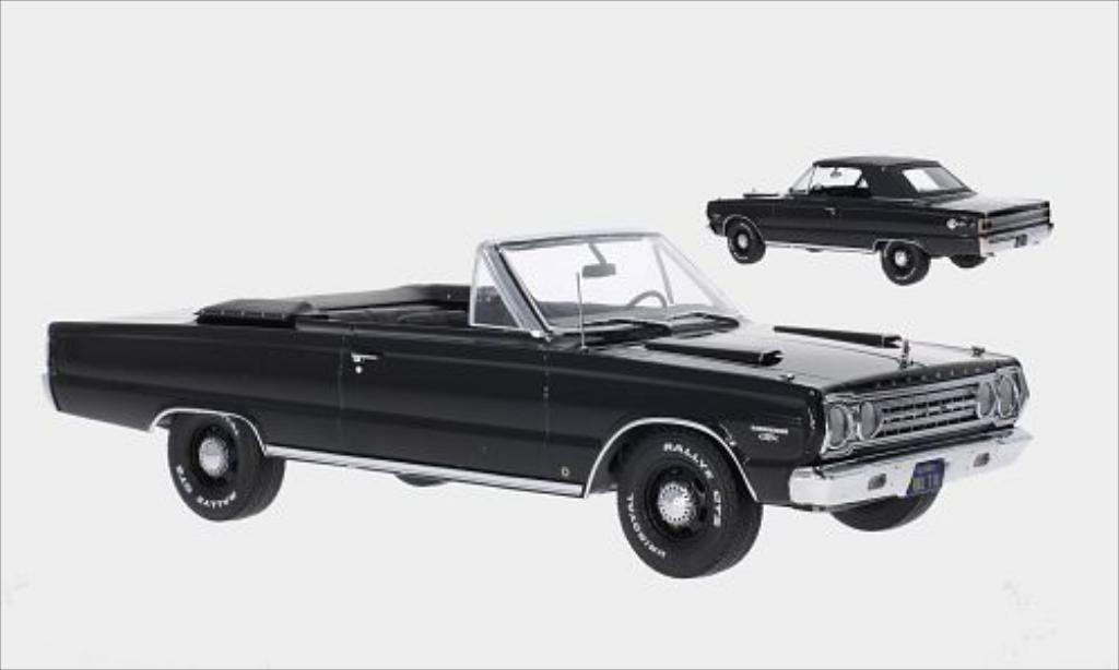 Plymouth Belvedere 1/18 Greenlight GTX Convertible black 1967 diecast model cars