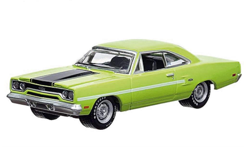 Plymouth GTX 1/64 Greenlight grun/matt-black 1970 diecast model cars