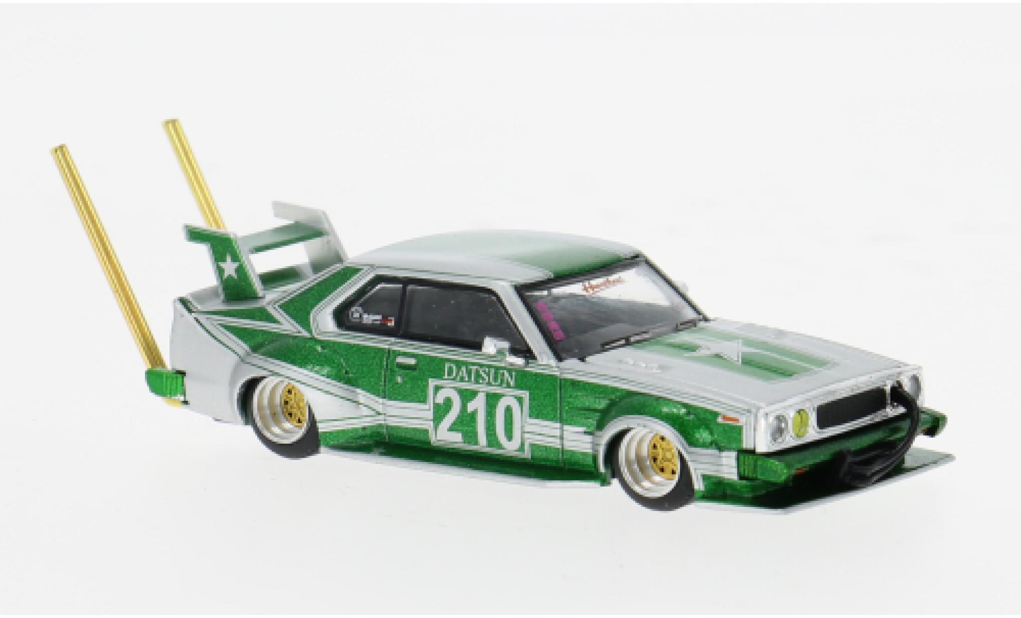Nissan Skyline 1/64 Pop Race (C210) Bosozuko Style green/silver 1:64 diecast model cars