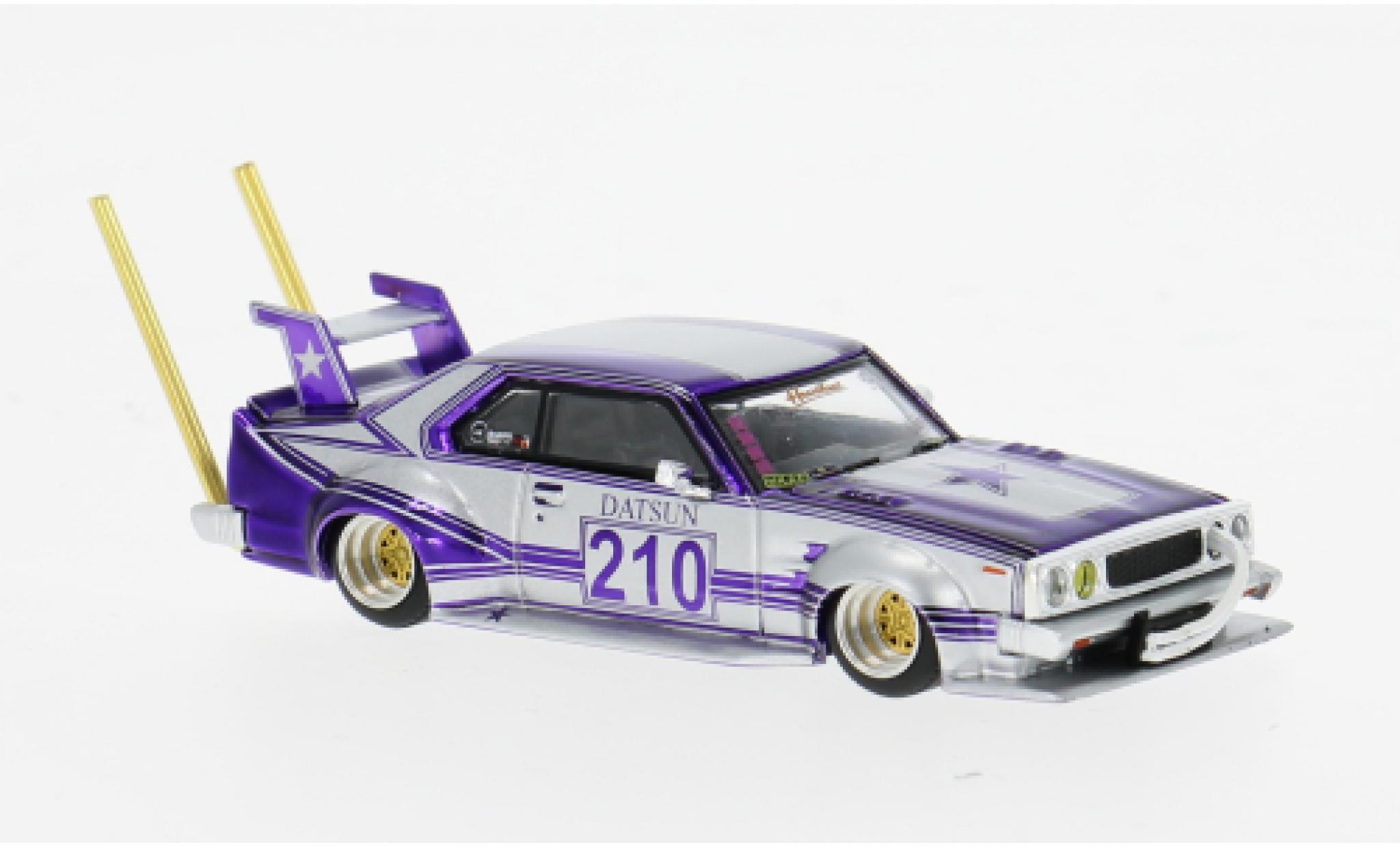 Nissan Skyline 1/64 Pop Race C210 purple/silver 1:64 diecast model cars