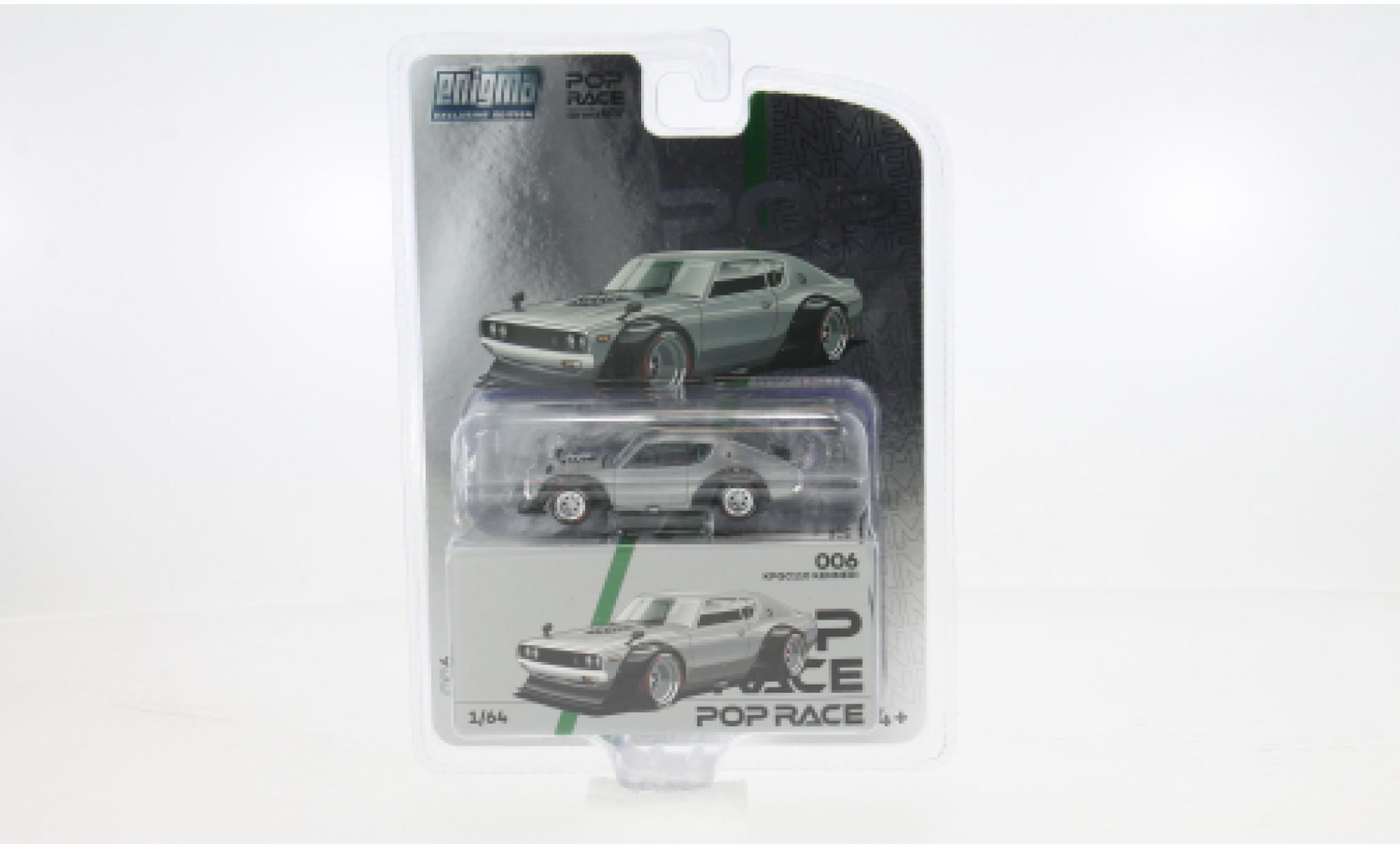 Nissan Skyline 1/64 Pop Race GT-R V8 Drift silver 1:64 diecast model cars