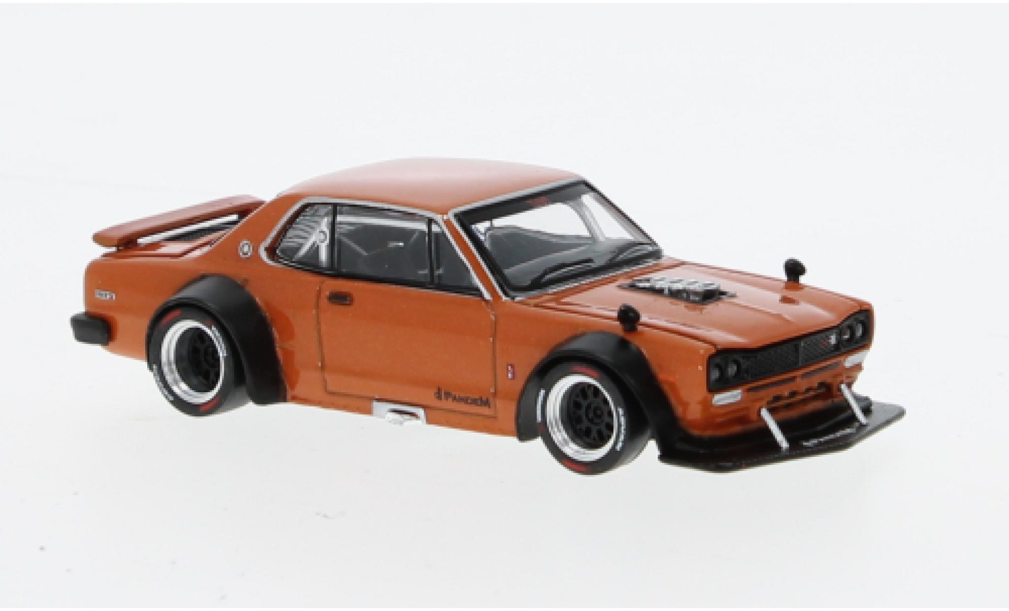 Nissan Skyline 1/64 Pop Race GT-R V8 Drift orange RHD Hakosuka diecast model cars