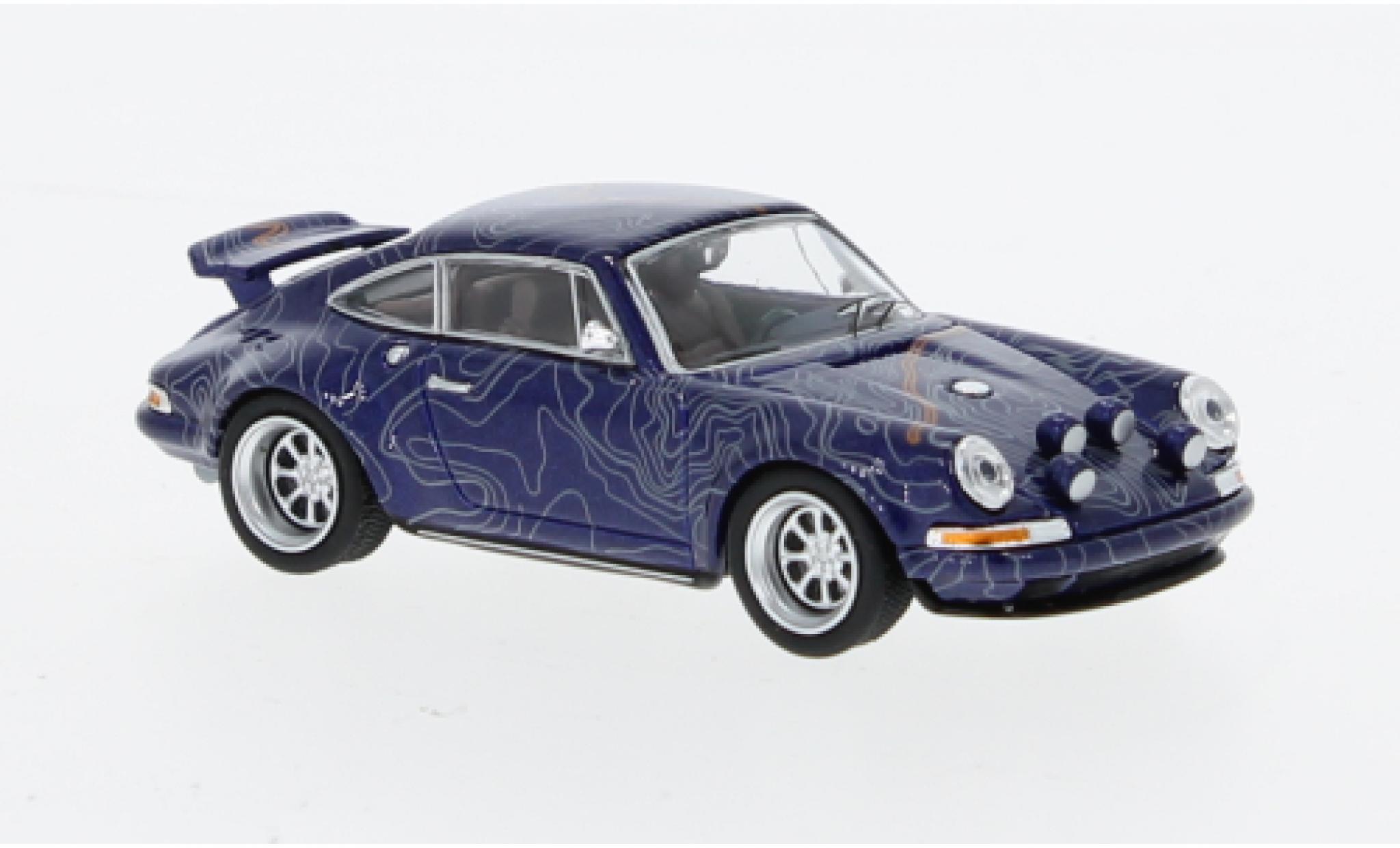 Porsche 911 1/64 Pop Race Singer Mulholland conduire blue/D&eacute;corer diecast model cars