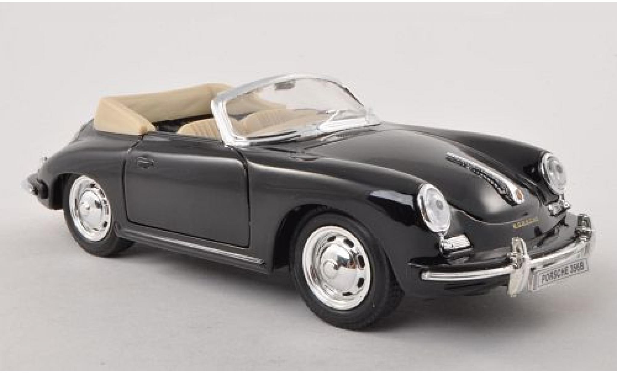 Porsche 356 1/24 Welly B Convertiblele black 1:24 diecast model cars