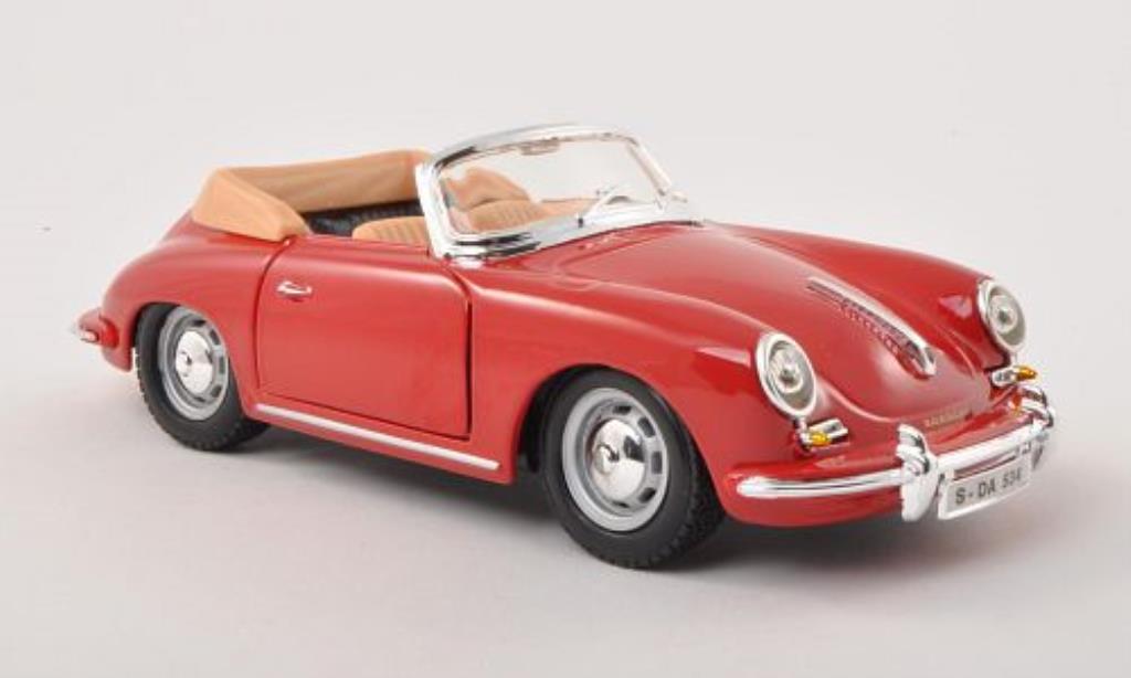 Porsche 356 B 1/24 Burago B Convertible red 1961 diecast model cars
