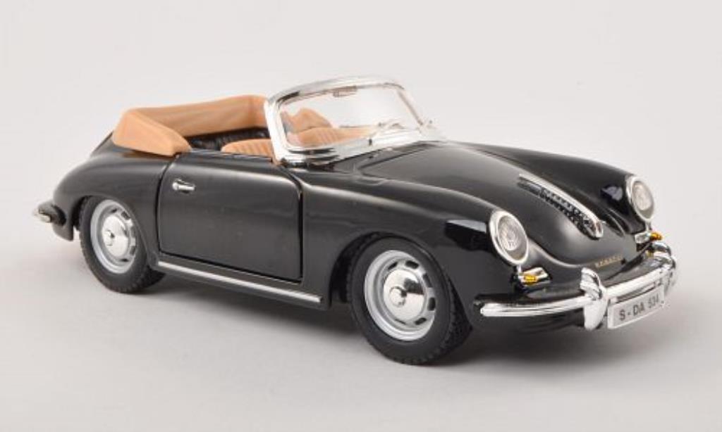 Porsche 356 B 1/24 Burago B Convertible black 1961 diecast model cars