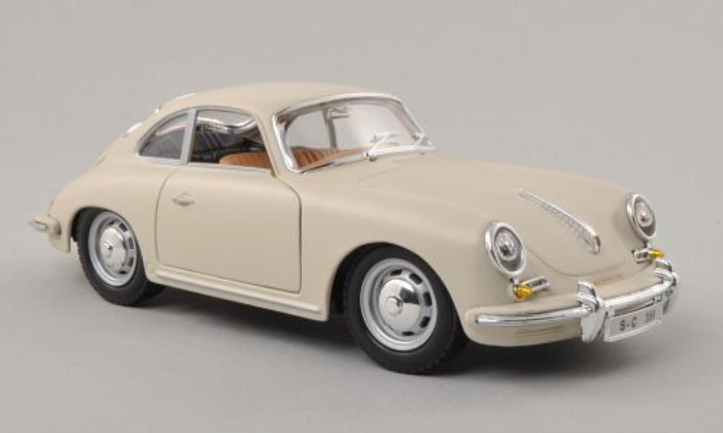 Porsche 356 B 1/24 Burago B matt-beige 1961 diecast model cars