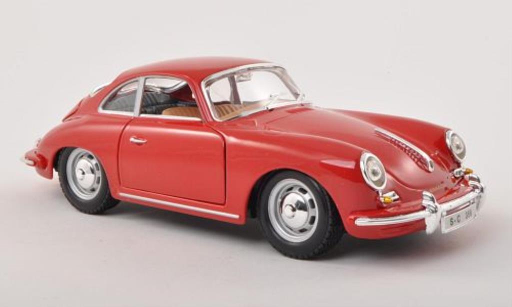 Porsche 356 B 1/24 Burago B red 1961 diecast model cars