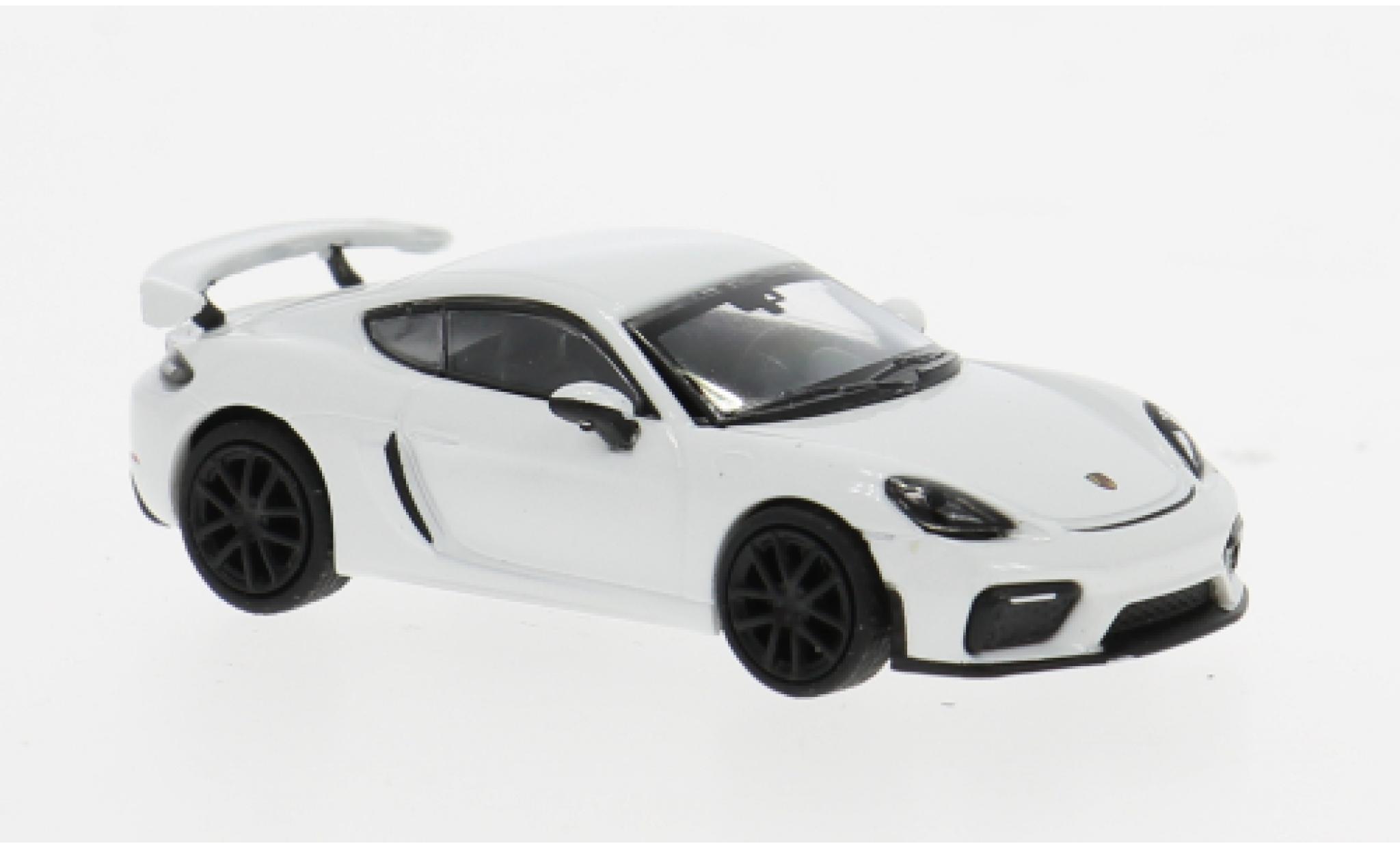 Porsche Cayman GT4 1/87 Minichamps 718 (981) white 2019 1:87 diecast model cars