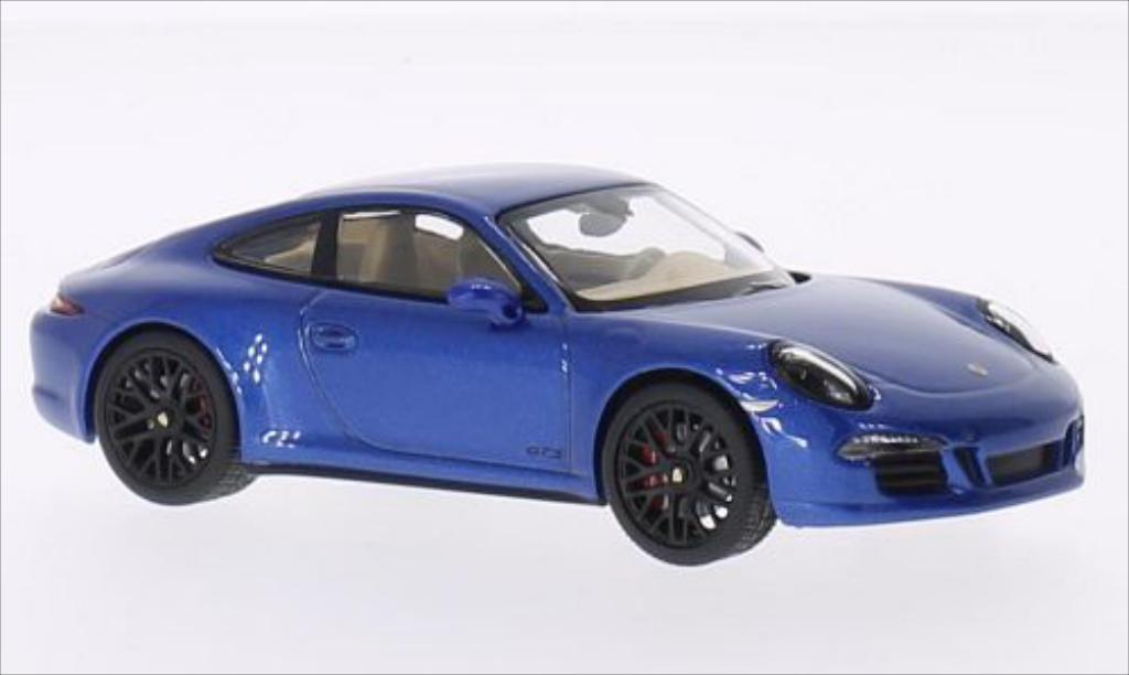 Porsche 991 GTS 1/43 Schuco Carrera 4 GTS metallic blue 2014 diecast model cars