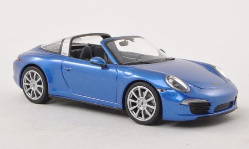 Porsche 991 Targa 1/43 Minichamps Targa 4 blue diecast model cars