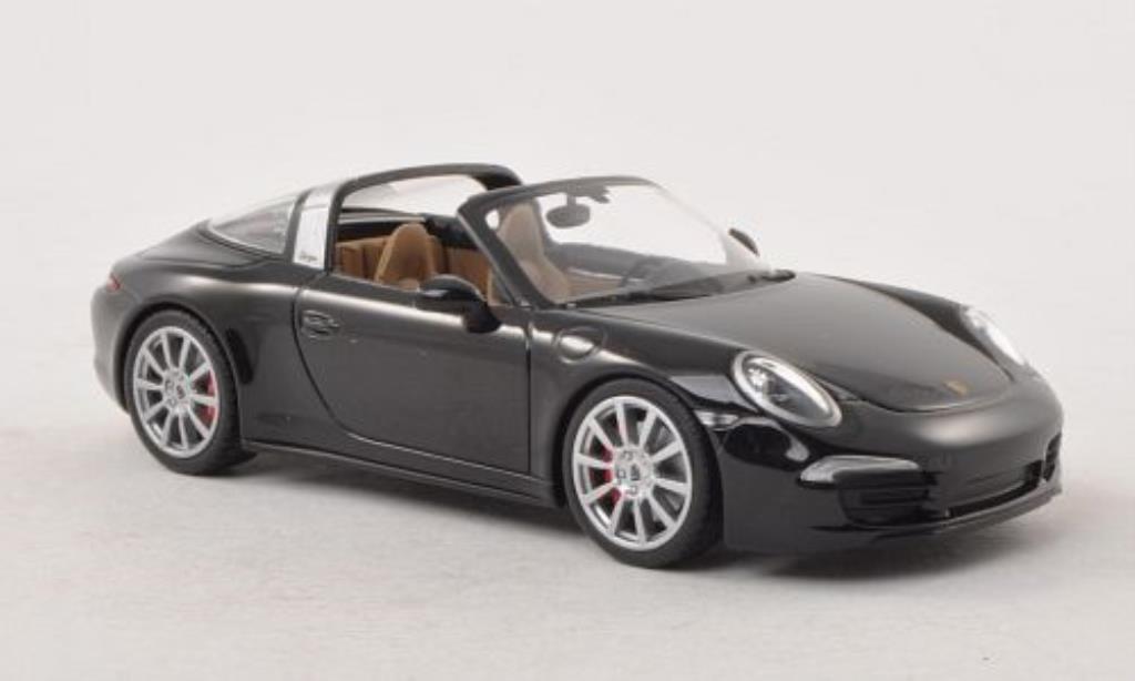 Porsche 991 Targa 1/43 Minichamps Targa 4S black diecast model cars