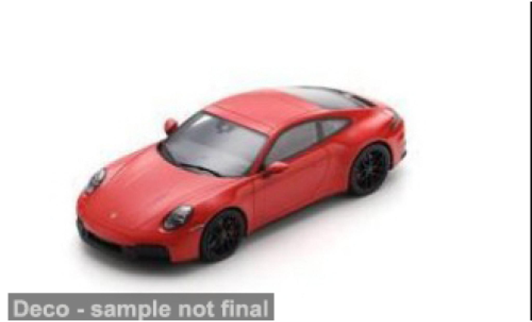 Porsche 992 GTS 1/18 Spark 911 (.2) Carrera red 1:18 diecast model cars