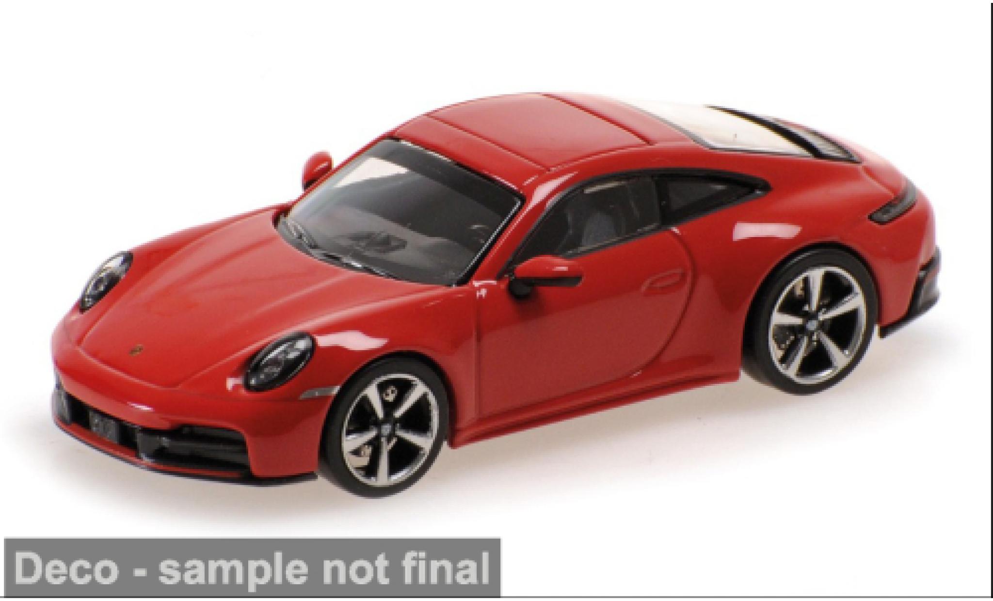 Porsche 992 1/64 Minichamps 911 (.2) Carrera red 2025 1:64 diecast model cars
