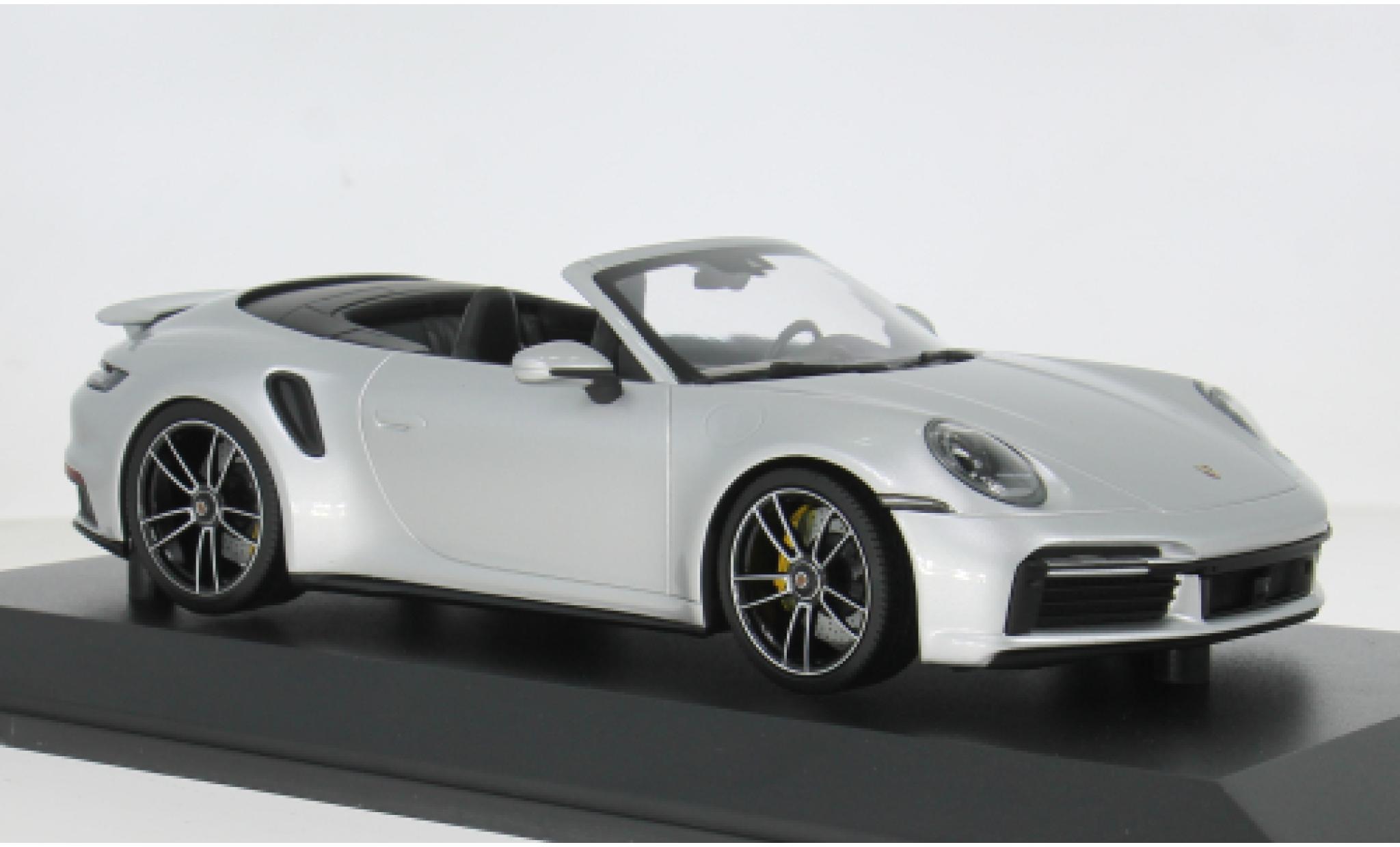 Porsche 992 Turbo s 1/18 Minichamps 911  Turbo S Convertible silver 2020 1:18 diecast model cars
