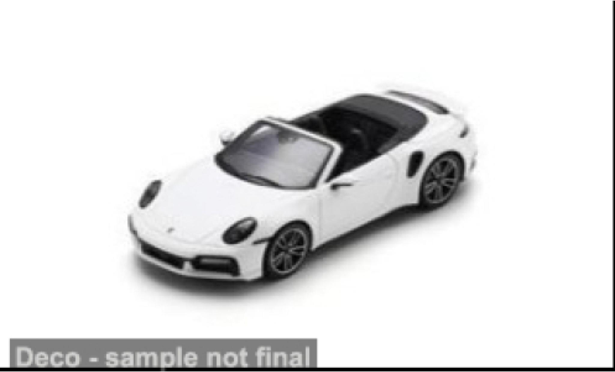 Porsche 992 Turbo s 1/43 Spark 911  Turbo S Convertible white 1:43 diecast model cars