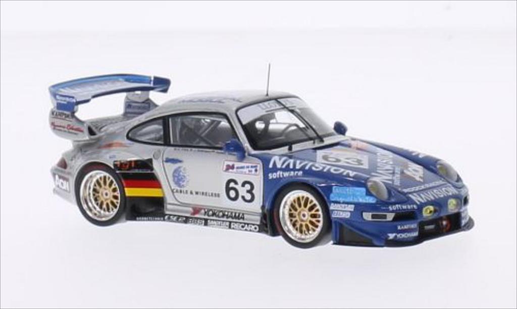 Porsche 993 GT2 1/43 Spark GT2 No.63 Roock Racing Navision 24h Le Mans 1999 /J.Robinson diecast model cars