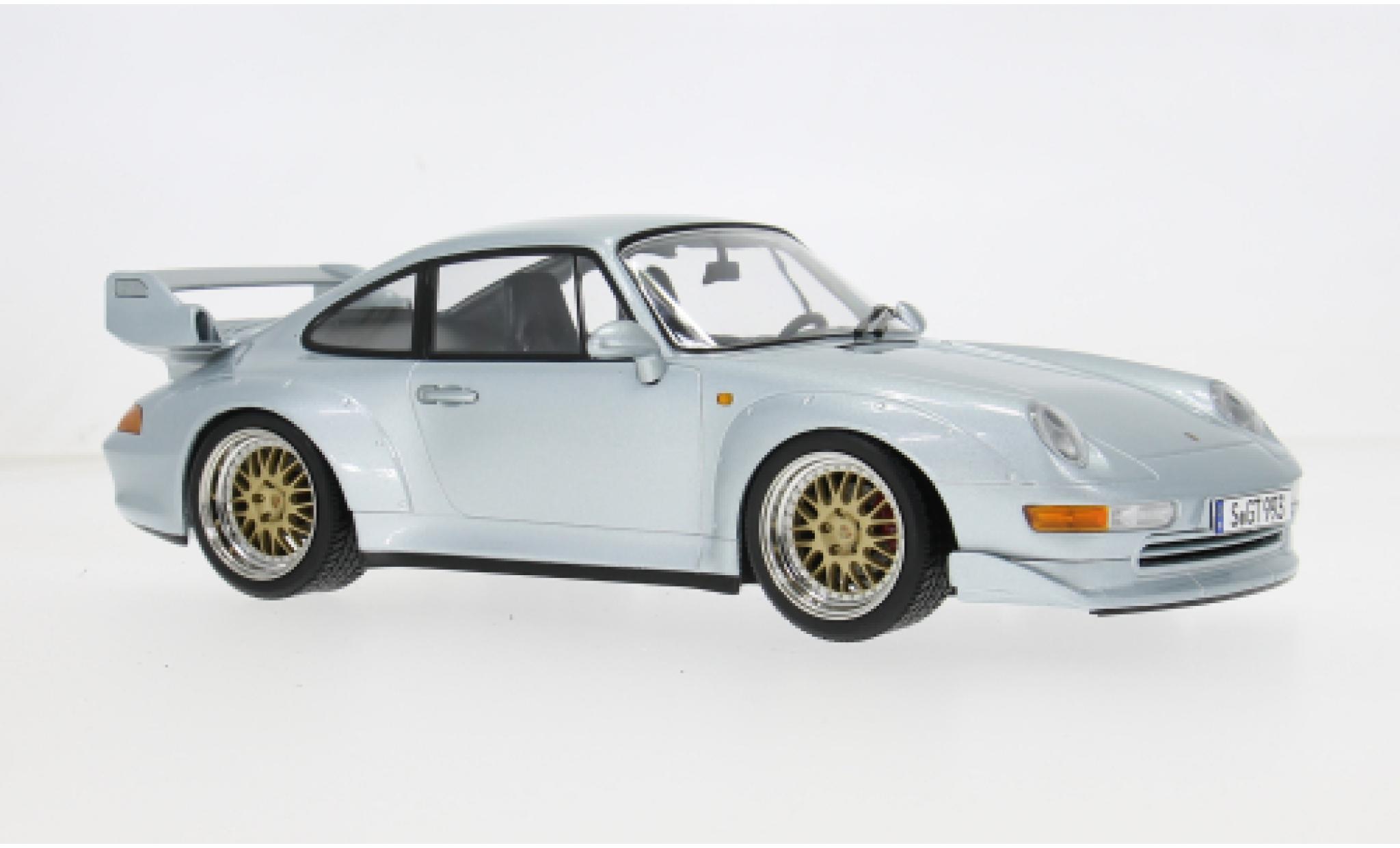 Porsche 993 GT2 1/18 KK Scale 911  silver 1996 1:18 diecast model cars