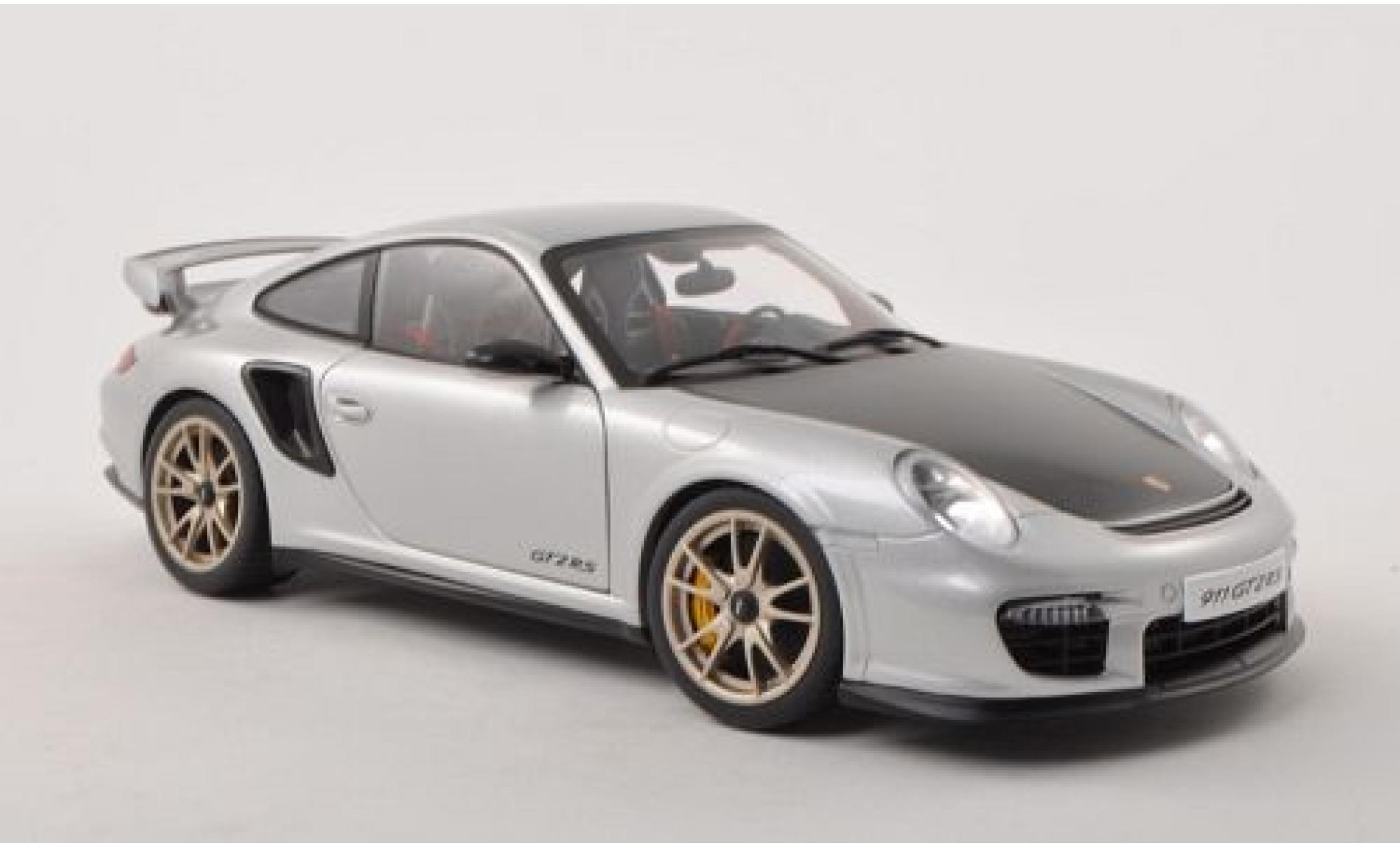 Porsche 997 GT2 1/18 AUTOart 911  silver 1:18 diecast model cars