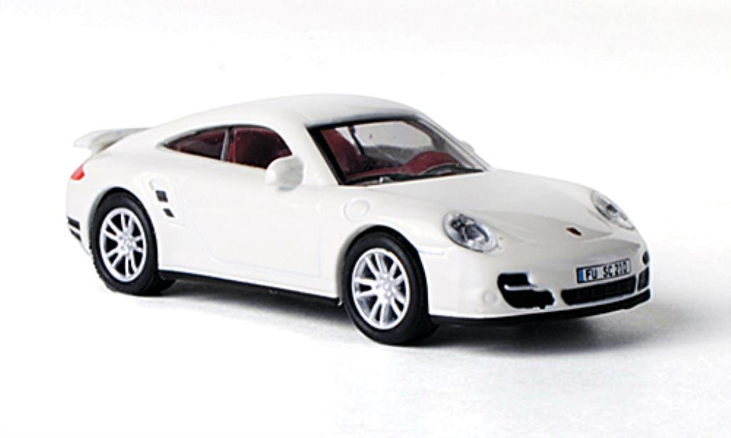 Porsche 997 Turbo 1/87 Schuco Turbo white diecast model cars