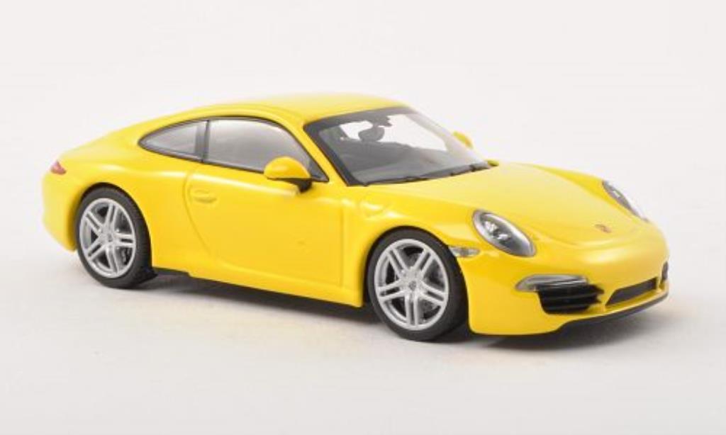 Porsche 991 Carrera 1/43 Minichamps Carrera yellow 2012 diecast model cars