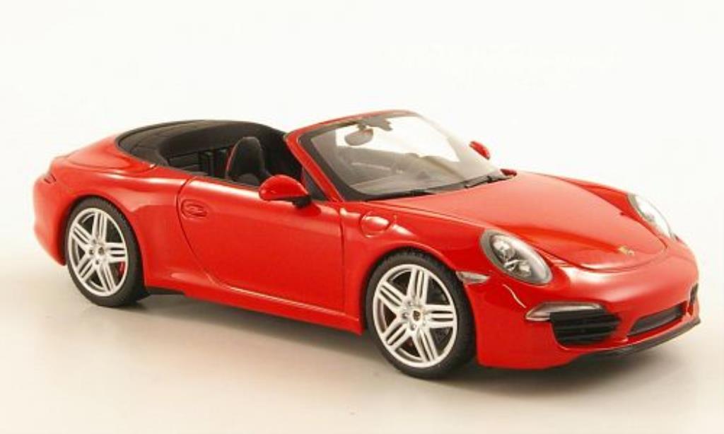 Porsche 991 Carrera 1/43 Minichamps Carrera Convertible red 2011 diecast model cars
