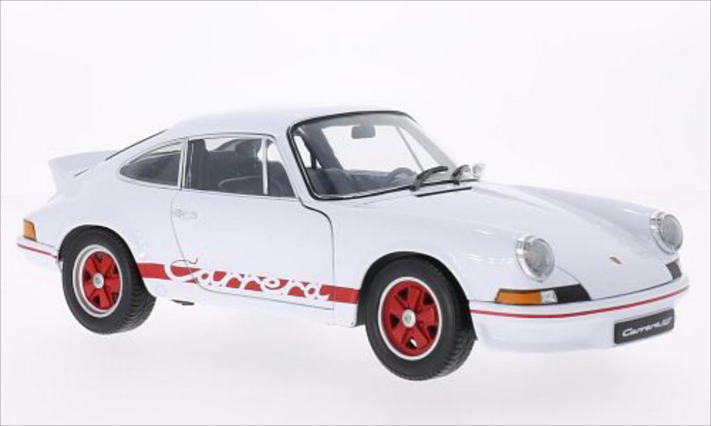 Porsche 911 1/18 Welly Carrera white/red 1973 diecast model cars