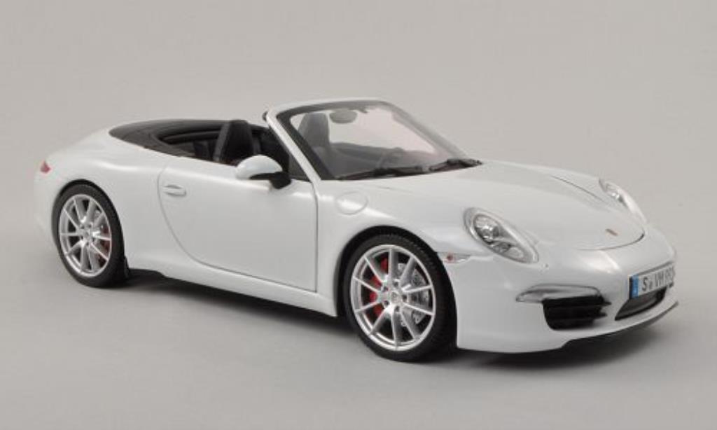 Porsche 991 S 1/18 Minichamps Carrera S Convertible white diecast model cars