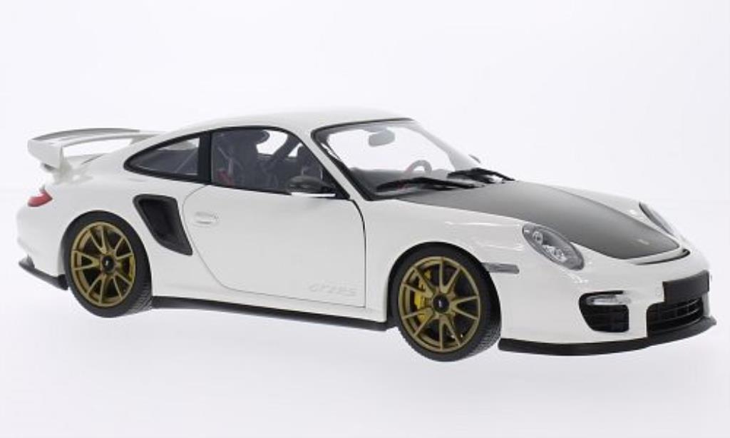 Porsche 997 GT2 1/18 Minichamps GT2 white mit goldenen Felgen 2011 diecast model cars
