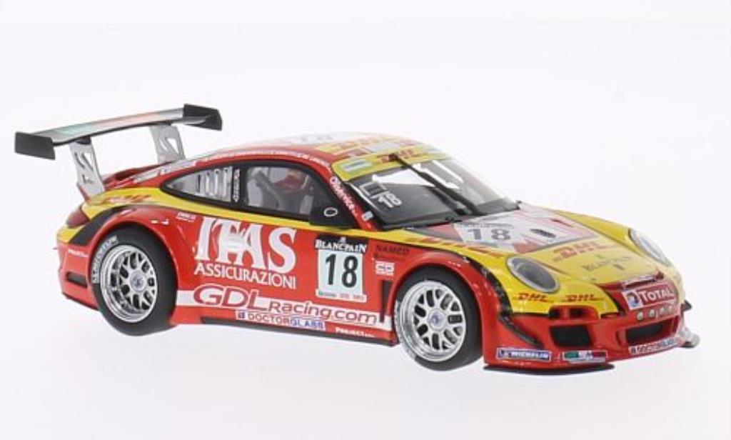 Porsche 997 GT3 1/43 Minichamps GT3 R No.18 De Lorenzi Racing 24h Spa 2011 diecast model cars