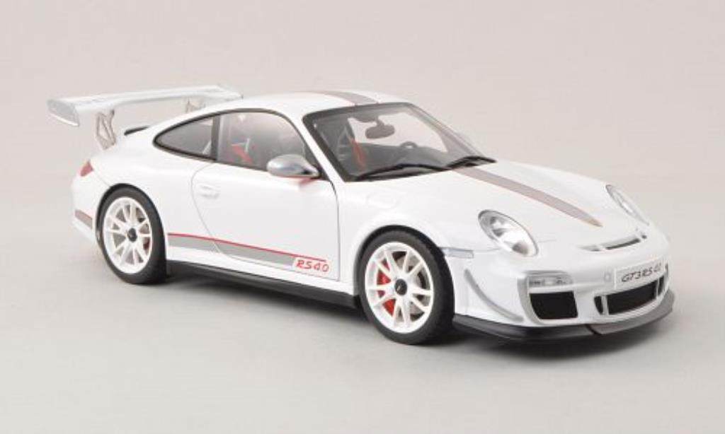 Porsche 997 GT3 1/18 Autoart GT3 4.0 white/grey 2011 diecast model cars