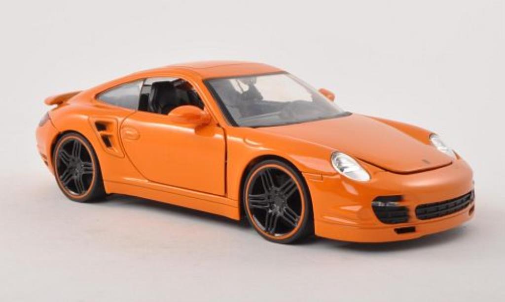 Porsche 997 1/24 Jada Toys orange 2007 diecast model cars