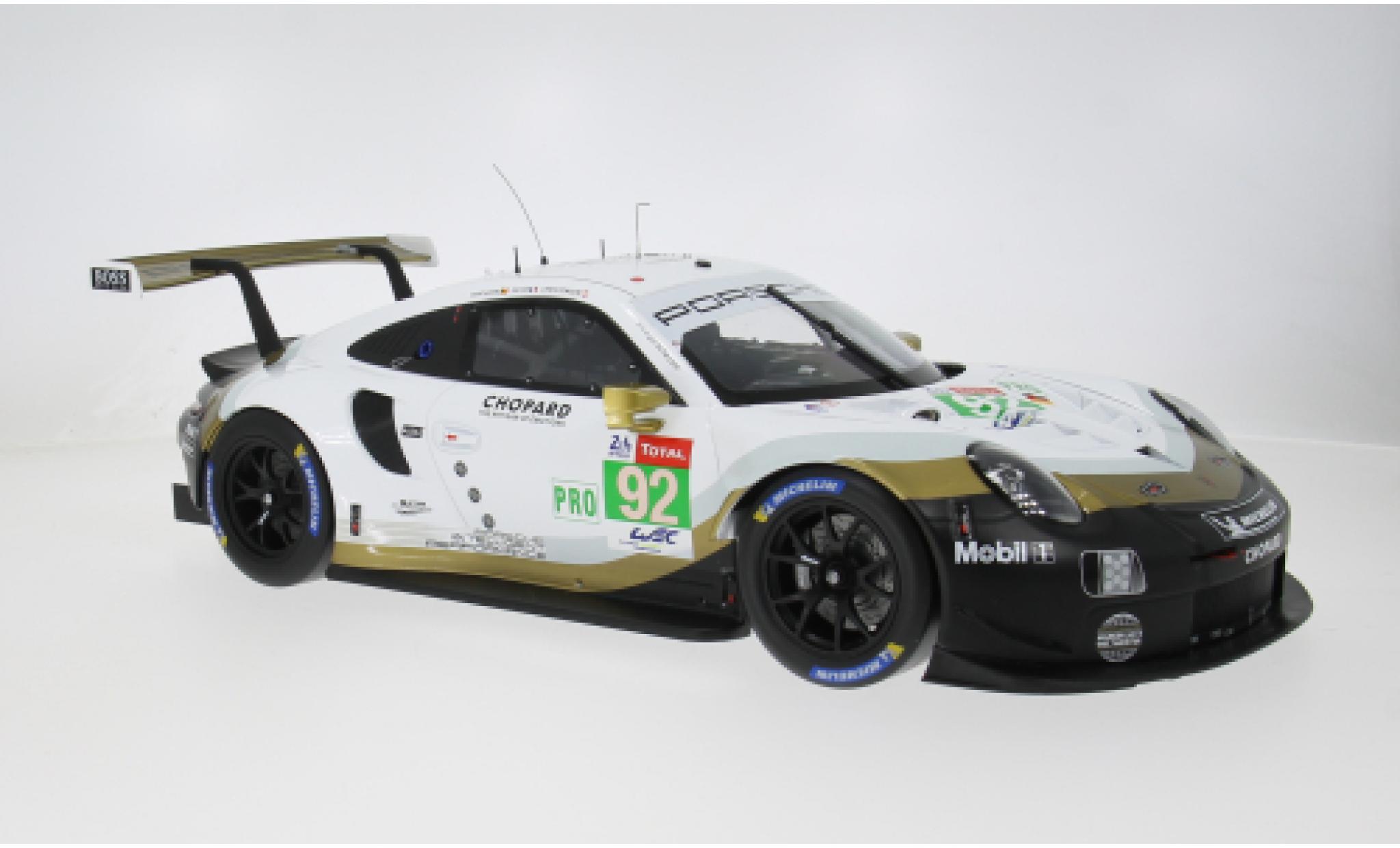 Porsche 992 RSR 1/12 IXO 911 24h Le Mans 2019 GT Team #92 M.Christensen/K.Estre 1:12 diecast model cars