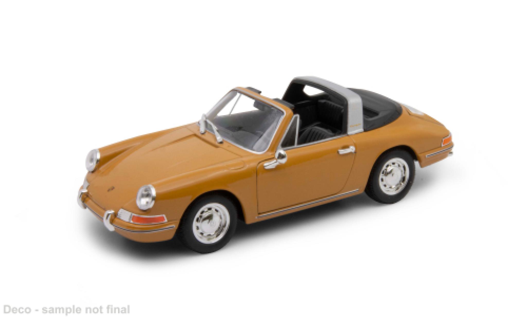 Porsche 911 1/24 Welly Targa yellow 1:24 diecast model cars