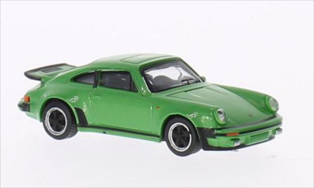 Porsche 911 Turbo 1/64 Schuco Turbo 3.0 metallic grun diecast model cars