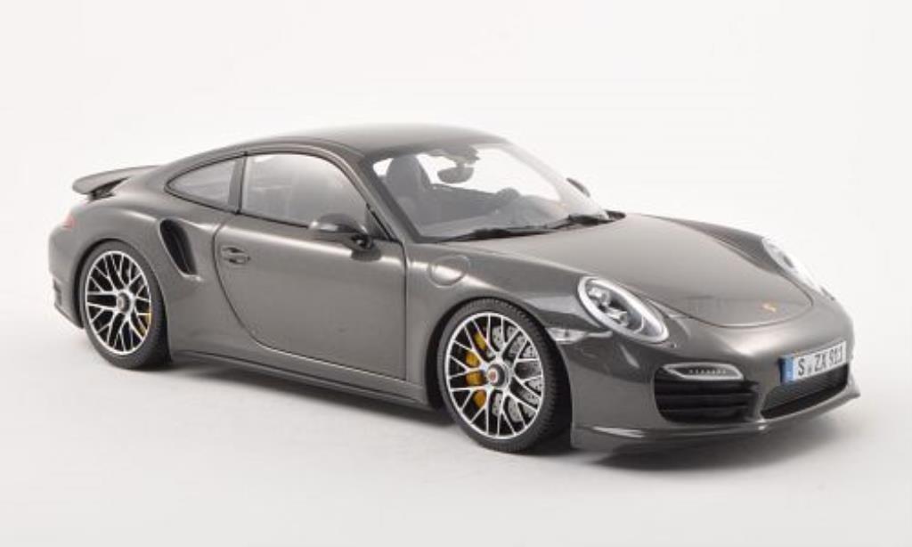 Porsche 991 Turbo S 1/18 Minichamps Turbo S anthrazit 2013 diecast model cars