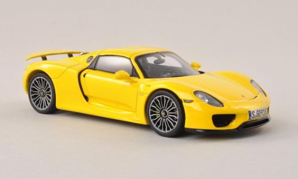 Porsche 918 1/43 Spark Spyder yellow 2013 diecast model cars